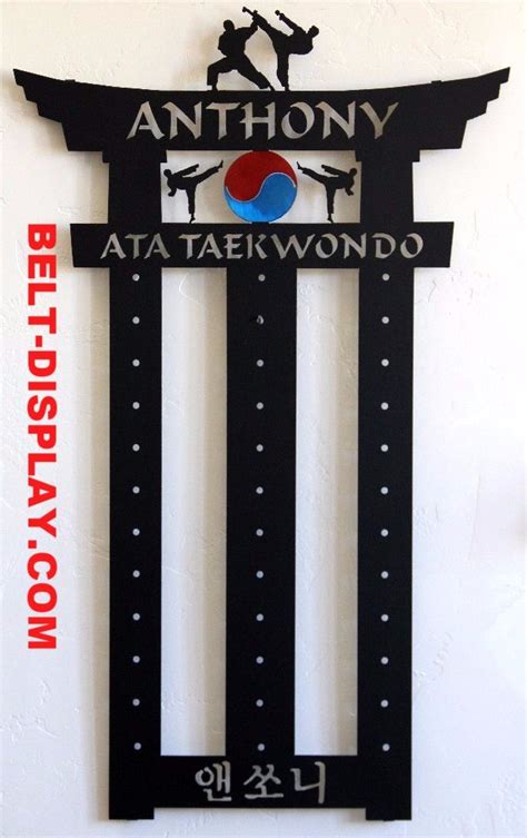 Ata Taewkondo Belt Rack Martial Arts Belt Display Ata Taekwondo