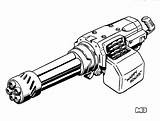 Minigun Shadowrun Sniper Nerf Pistool Guns Pistol Rifles Line Coloringgames Cyberpunk Template sketch template