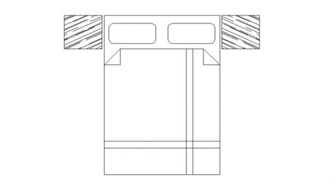 elevation detail  double bed  view furniture units drawing dwg file