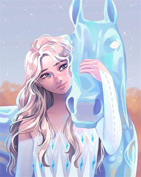 Frozen 2 Fan Art Elsa And Nokk By Tadpole Art Frozen