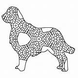 Geometric Coloring Pages Retriever Golden Animal Printable Thecottagemarket Book Just sketch template