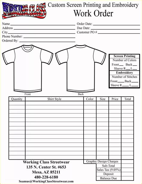 shirt order form template  search results  printable tee
