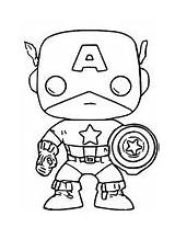 Funko Pop Coloring Pages America Marvel Captain Pops Figures Print Printable Kids Character Popular Dc Template Prints Fun sketch template