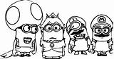 Minion Purple Minions Coloring Drawing Pages Clipartmag sketch template