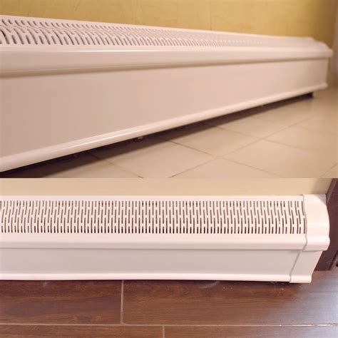 baseboard heat covers complete set  feet white includes   left  caps hot water
