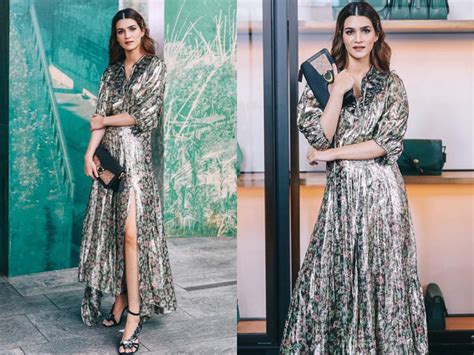 Kriti Sanon Attended The Nyfw 2019 In A Sexy Thigh High Slit Dress