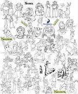 Collage Designlooter Shrek sketch template