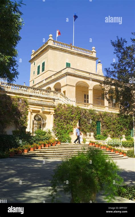 san anton gardens  palace attard malta stock photo alamy