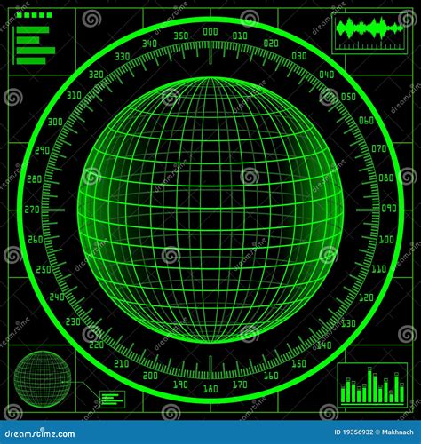 radar screen digital globe stock photography image