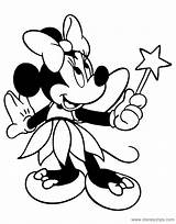 Minnie Fairy Mouse Coloring Pages Disney Mickey Drawing Book Pdf Clipart Choose Board Funstuff Disneyclips sketch template