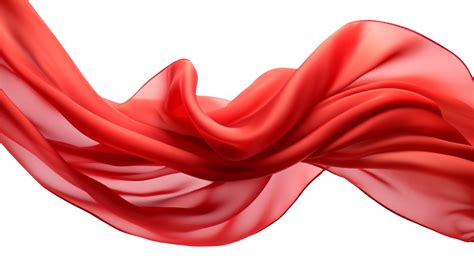red flying fabric  wave cloth ai generative  png