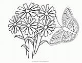 Butterfly Coloring Pages Flower Flowers Butterflies Colouring Forget Kids Adult Heart Popular Pag Bookmark Getdrawings Coloringhome Pix Colo sketch template