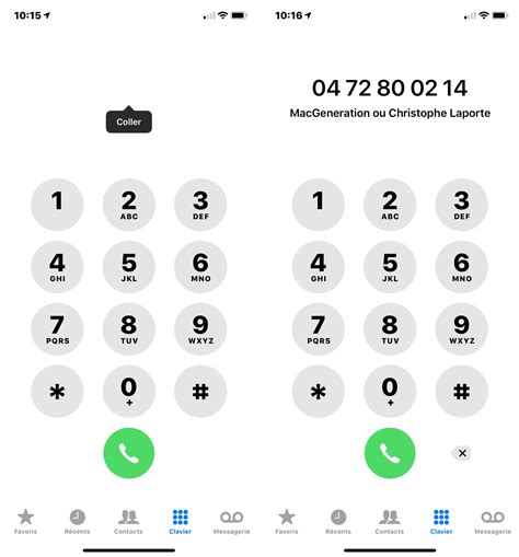 astuce copier coller  numero de telephone igeneration