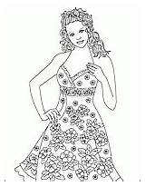 Fashion Coloring Pages Floral Sample Thumbs sketch template