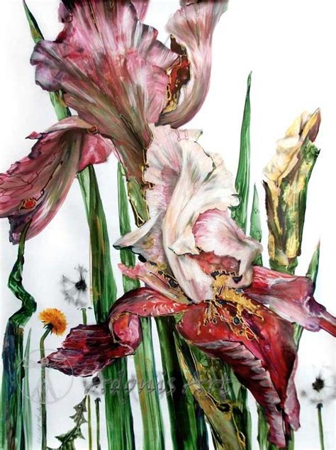 gladiolus  dandelion  kirill fadeyev adonis art international