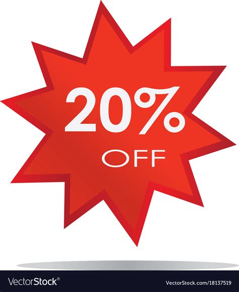 20 Off Sale Discount Banner Special Offer Vector Image