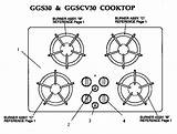 Cooktop Thermador sketch template