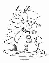 Snowman Coloring Colr sketch template