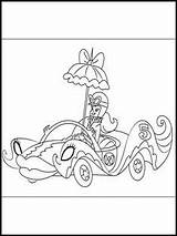 Races Wacky Coloring Printable Drawing Para Colouring Sheets Penelope Pitstop Online Colorir Line sketch template