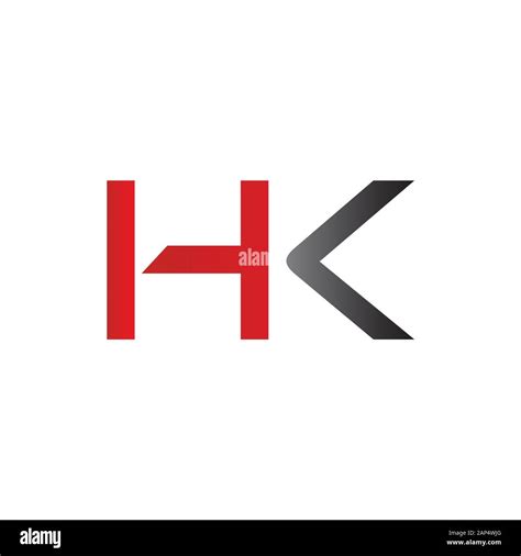letter hk logo design vector template initial linked letter hk vector illustration stock vector