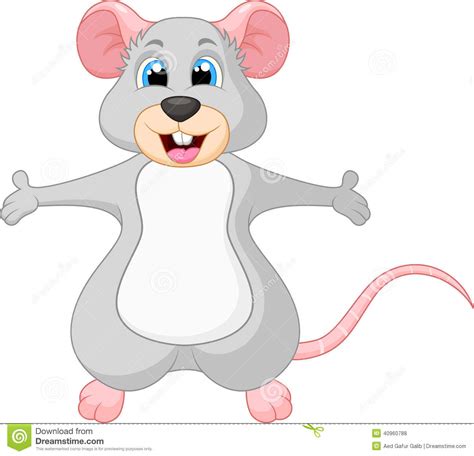 Mad Cartoon Mouse Doing A Science Experiment Royalty Free