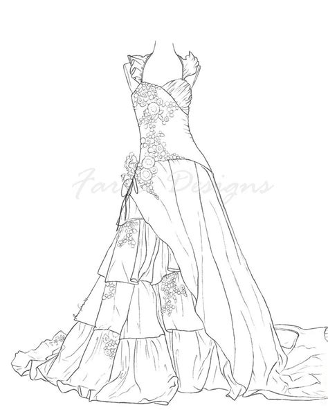 dress coloring pages at free printable colorings