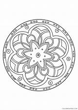 Coloring Pages Printable Coloring4free Mandala Kaleidoscope Print Ddd Color Shapes Online Mandalas Related Posts Hellokids Books sketch template