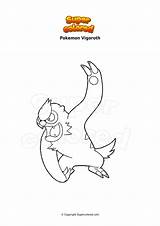 Pokemon Vigoroth Gumshoos Dibujo Regidrago Supercolored sketch template