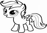 Scootaloo Coloring Pages Pony Little Getcolorings sketch template