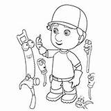 Manny Coloring Hammer Toddler sketch template