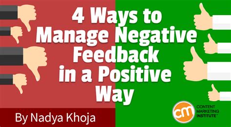 ways  manage negative feedback  positive