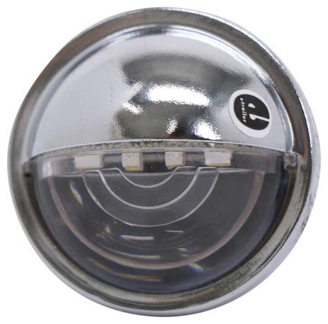 peterson great white led license plate light  diodes chrome housing  clear lens