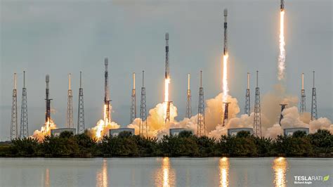 spacex aces  launch   delivering dozens  satellites  orbit
