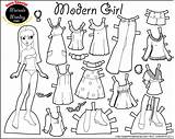 Paper Dolls Printable Color Coloring Monday Girl Pages Marisole Modern Amp sketch template