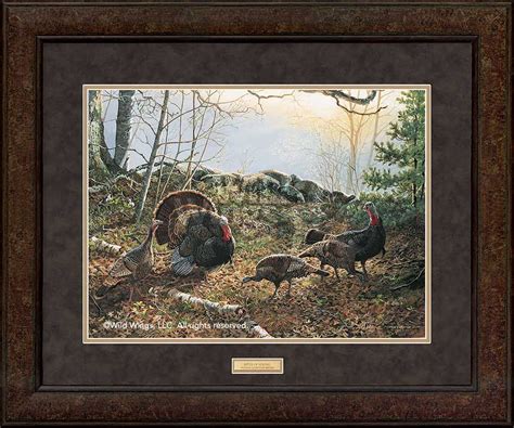 rites of spring—turkeys gna premium framed print by persis clayton
