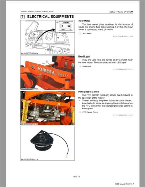 kubota zge zgs zge zgs mower workshop repair manual