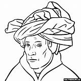 Eyck Rembrandt Turban Thecolor sketch template