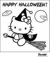 Kitty Halloween Coloring Hello Pages Kids Printables Printable Activities Holiday Coloringpages Imagenes Helloween Little sketch template
