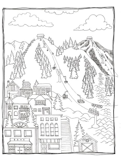 ski coloring pages coloring home