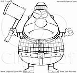 Lumberjack Coloring Pages Chubby Angry Female Clipart Cartoon Male Outlined Vector Thoman Cory Portfolio Getdrawings Getcolorings sketch template
