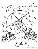 Rain Coloring Pages Printable Color Getcolorings sketch template