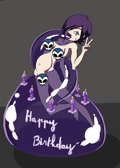 Rule 34 1girl Birthday Blue Eyes Breasts Cake Candles