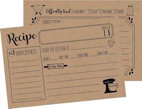 printable recipe cards printable word searches