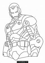 Iron Man Coloring Mask Getcolorings sketch template