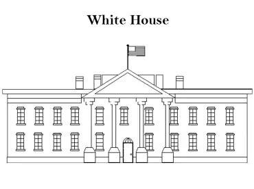 white house coloring page printable