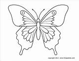 Butterfly Printable Butterflies Coloring Templates Pages Large Template Firstpalette Crafts Shape Choose Board Patterns sketch template