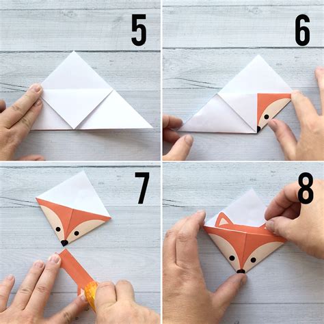 diy woodland animals origami bookmarks print fold   autumn