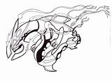 Rayquaza Pokemon Coloring Pages Legendary Drawing Color Print Kids Mega Printable Clipartmag Getcolorings sketch template