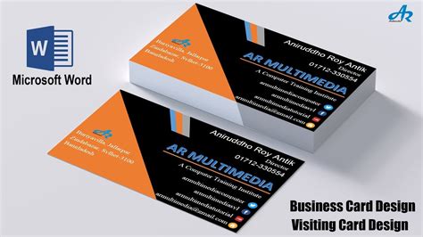 microsoft word business card template   doctemplates
