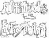 Coloring Pages Quotes Attitude Kids Quote Doodle Printable Color Sheets Everything Positive Thinking Alley Mine Light Sayings Life Little Inspirational sketch template